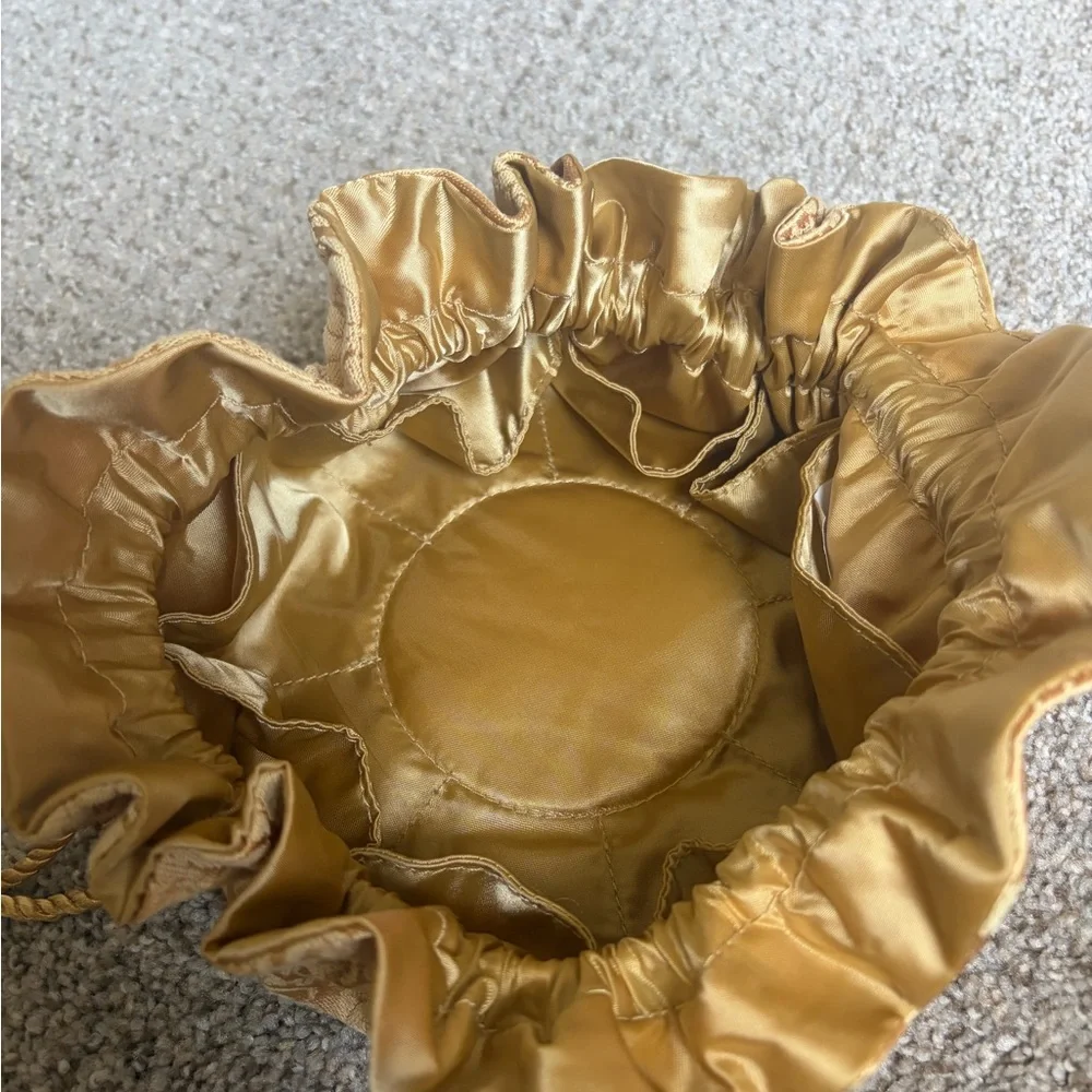 Gold Drawstring Travel Jewlery Case